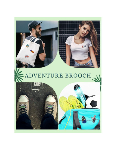 BBTO 20 Pines de Esmalte para Mochilas Estilo Aventura