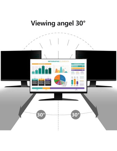 Protector de Pantalla de Privacidad MCKJ 22" Anti Luz Azul