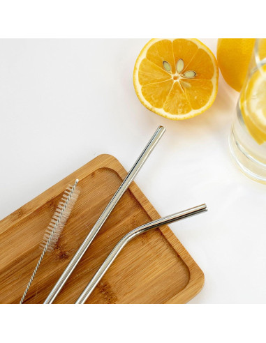 10 Cepillos de Limpieza para Pajitas uxcell - Acero Inoxidable