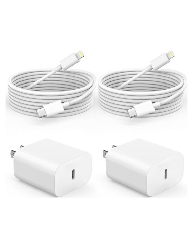 Cargador Rápido 20W USB-C con Cable Lightning 6 pies - iPhone