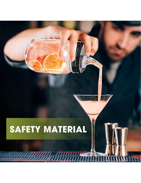 Pico Vertedor para Frascos Mason 70mm - 10 Pack Negro