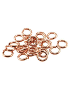Paquete de 500 Anillas Abiertas de Cobre Sólido 18 Ga 4 mm