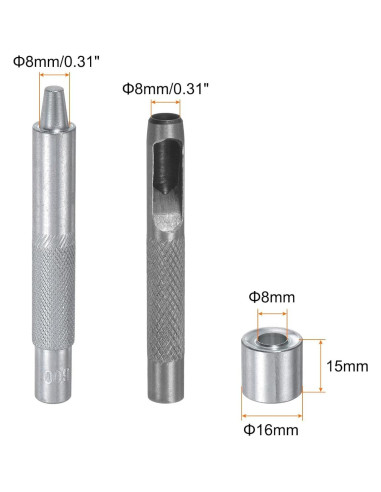 Herramienta de Troquel de Agujero HARFINGTON 8mm para Cuero
