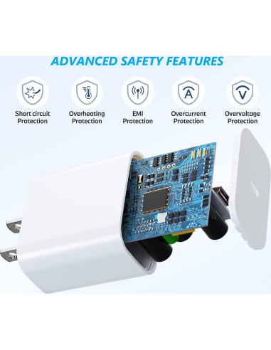 Cargador Rápido 20W USB-C con Cable Lightning 6 pies - iPhone