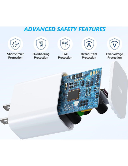 Cargador Rápido 20W USB-C con Cable Lightning 6 pies - iPhone