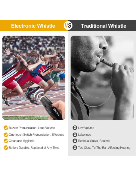 Silbatos Electrónicos UNIWA, Paquete de 2, 3 Tonos, 120dB