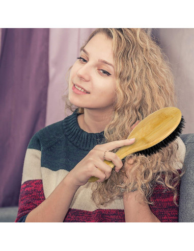 Cepillo de Cerdas de Jabalí BOMEIYI Mediano para Cabello Fino
