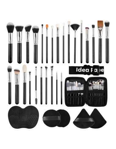 Juego de Brochas de Maquillaje 32 Pcs JEZTDKLE con Estuche