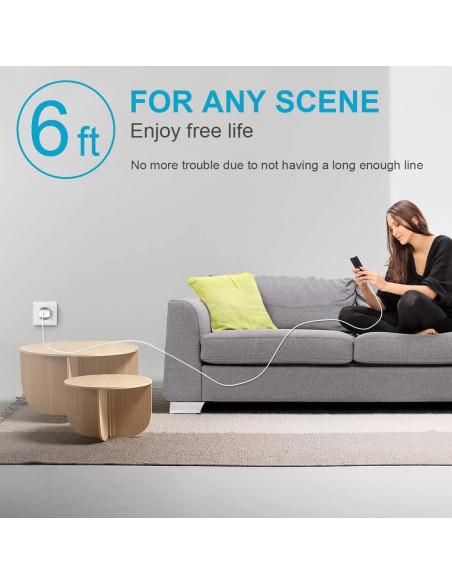 Cargador Rápido 20W USB-C con Cable Lightning 6 pies - iPhone