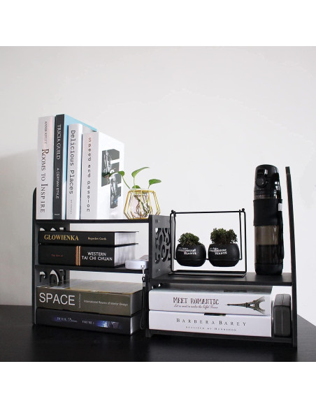 Estantería de Escritorio YGYQZ Nube Negra 2 Estantes 64.8 cm