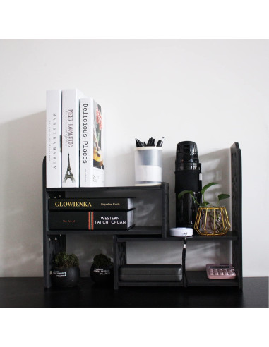 Estantería de Escritorio YGYQZ Nube Negra 2 Estantes 64.8 cm