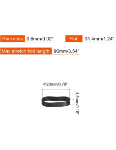 Bandas de Goma de Silicona PATIKIL 100pcs 31.75mm Negro 2