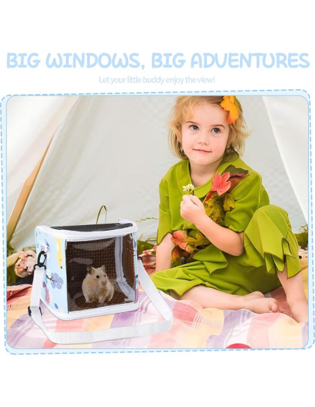 Bolsa Transportadora para Cobayas NOONEAU con Botella Azul Bolsa Transportadora para Cobayas NOONEAU con Botella Azul