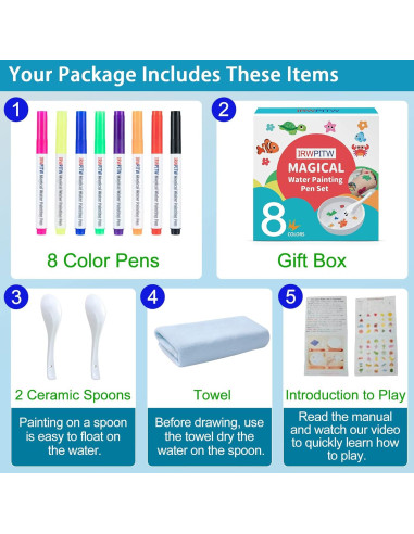 Conjunto de Lápices de Dibujo Mágico IRWPITW - 8 Colores