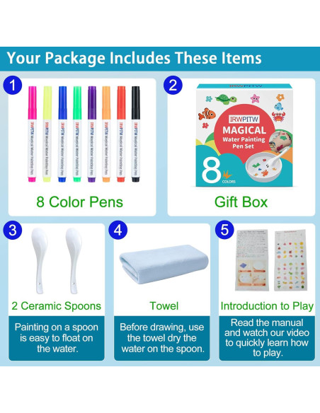 Conjunto de Lápices de Dibujo Mágico IRWPITW - 8 Colores