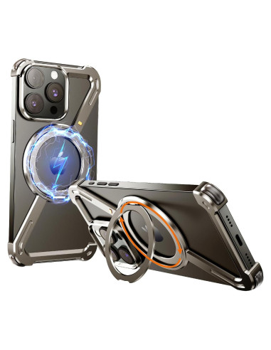 Funda Drayromn para iPhone 16 Pro Max, Titanio Natural, 360