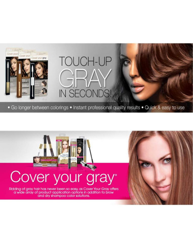 Tinte Toque Rápido Cubrir Tu Cabello Gris - Negro 1 Cuenta