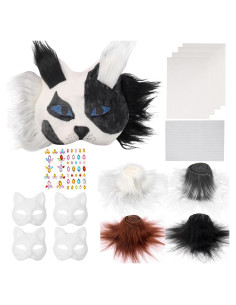 Kit de Máscara de Gato BBPM - 4 Piezas para Halloween y Cosplay