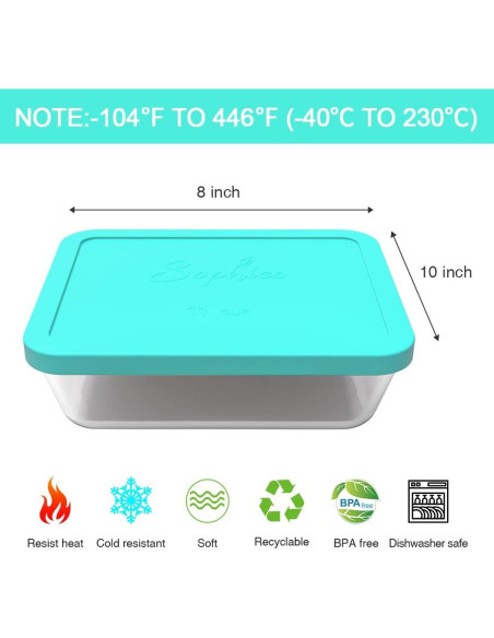 Cubiertas de Silicona Rectangulares 11 Tazas SOPHICO 2PACK