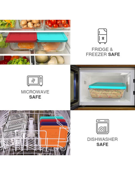 Cubiertas de Silicona Rectangulares 11 Tazas SOPHICO 2PACK