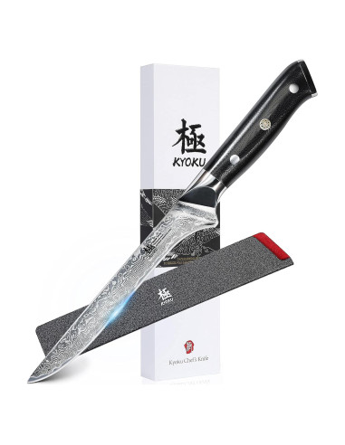 Cuchillo de Deshuesar KYOKU 17.78 cm Acero Damasco VG10