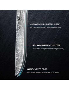 Cuchillo de Deshuesar KYOKU 17.78 cm Acero Damasco VG10 2
