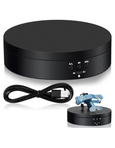Soporte de Exhibición Rotativo Hicarer 360 USB Negro