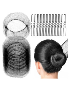 Juego de Redes para el Cabello FANDAMEI - 20 Unidades Invisibles y 40 Pasadores