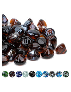 Vidrio para Fuego Mr. Fireglass 4.54 kg Ámbar 1 pulgada Brillo