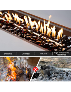 Vidrio para Fuego Mr. Fireglass 4.54 kg Ámbar 1 pulgada Brillo 2