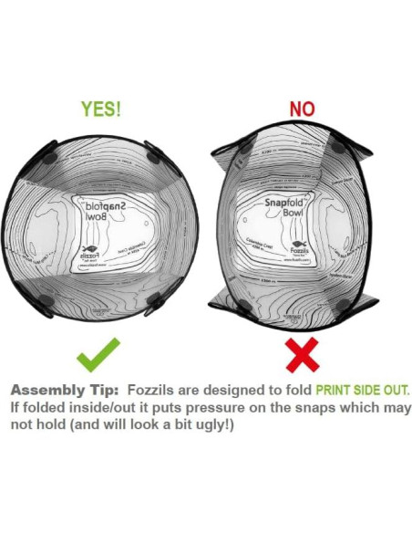 Fozzils Solo Pack - Taza, Cuenco y Plato Plegables Gris