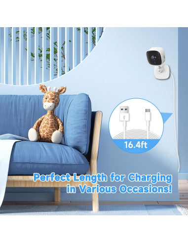 Cable de Alimentación USB A a USB-C 5M ANLINK para Cámaras