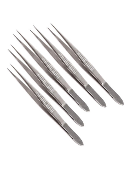Juego de 5 Pinzas de Disección INSTRUMENTOS DE ALTA TECNOLOGÍA 8.9 cm