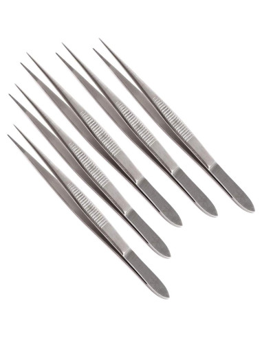 Juego de 5 Pinzas de Disección INSTRUMENTOS DE ALTA TECNOLOGÍA 8.9 cm