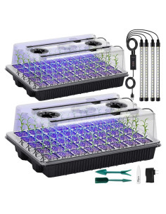 Bandeja de Germinación SZSJA con Luz de Crecimiento 80 Celdas