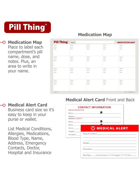 Caja de Pastillas Grande Pill Thing 20 Compartimentos Azul Cobalto