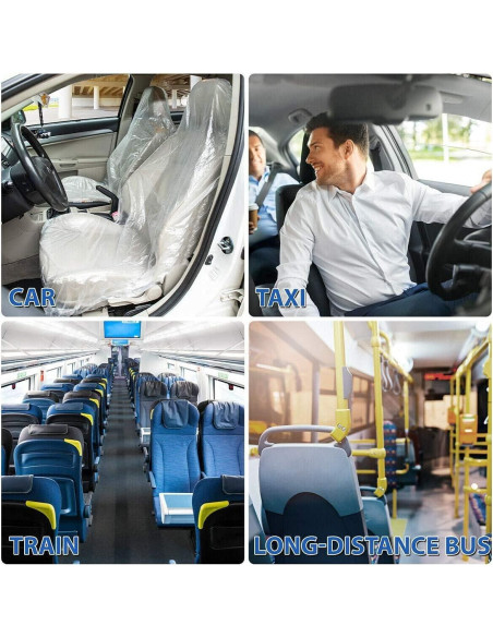 100 Fundas de Asiento Desechables JESUNK Universales 145x80cm