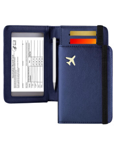 Cartera para Pasaporte ZOPPEN Antirrobo Azul Marino
