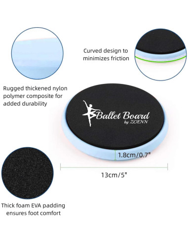 Tablero de Giro ZOENN para Danza y Patinaje - Azul
