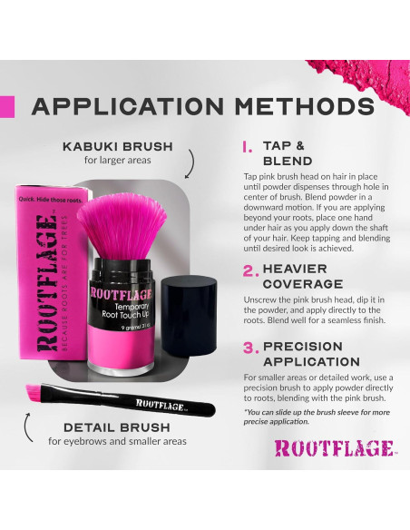 Tinte Temporal para Cabello Rosa Rootflage - 60 Aplicaciones
