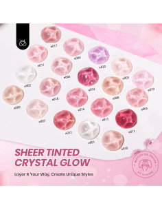 Set de Esmalte de Uñas Gel Beetles Rosa Nude 20 Colores 25PCS 2