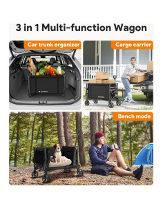 Carro Plegable Raynesys 100kg 120L para Compras y Playa 2