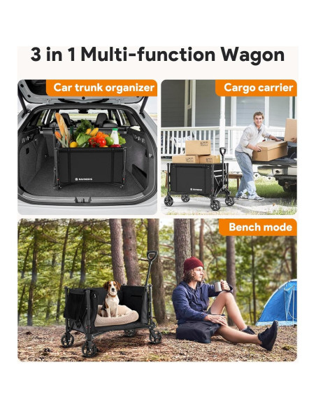 Carro Plegable Raynesys 100kg 120L para Compras y Playa