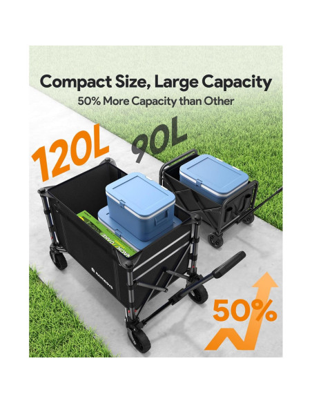 Carro Plegable Raynesys 100kg 120L para Compras y Playa