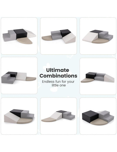 Conjunto de Juego Suave Costzon 4 Piezas Bloques de Espuma