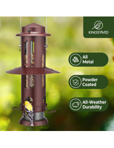 Comedero para Aves Kingsyard Metalico Antiardillas 1.13kg 2