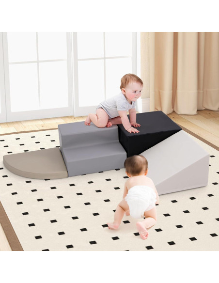 Conjunto de Juego Suave Costzon 4 Piezas Bloques de Espuma Conjunto de Juego Suave Costzon 4 Piezas Bloques de Espuma