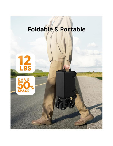 Carro Plegable Raynesys 100kg 120L para Compras y Playa