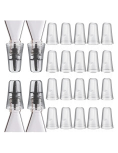 Chengu 24 Tapas de Botellas de Licor Transparentes para Cocina