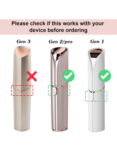 Cabezas de Reemplazo Tuokiy para Removedor de Vello Facial Flawless Gen 2 - Paquete de 4 2